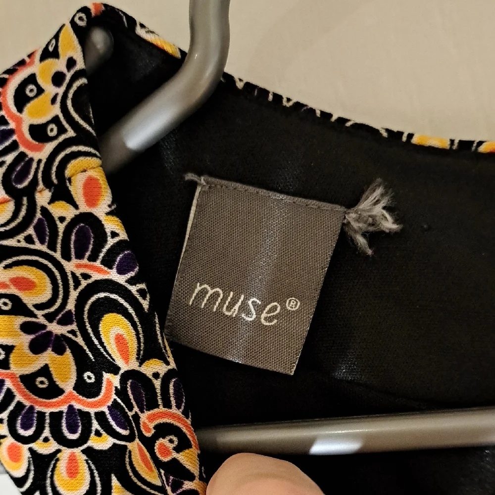 137 - Muse Elegant Purple Midi Dress with Gold And Multi Colored Accents - Picture 2 of 10